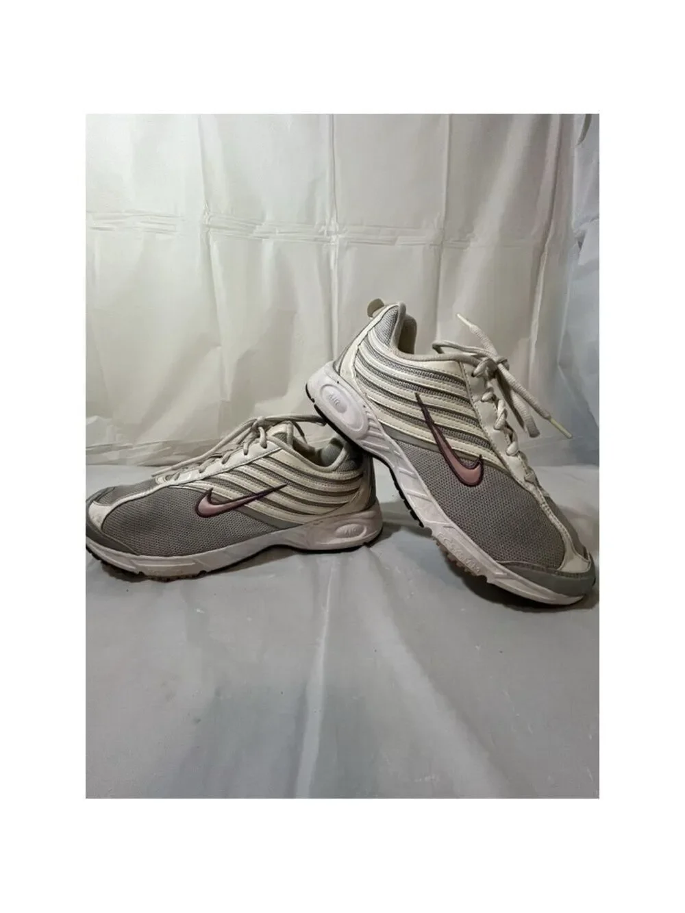 Nike Women Shoe Air Impel II Size 8.5 White Silver Walking Sneaker nike 312932-0